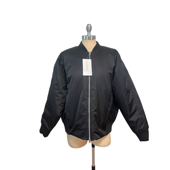 Athleta Sateen Bomber Jacket Coat size XL NWT $199 - Picture 3 of 7